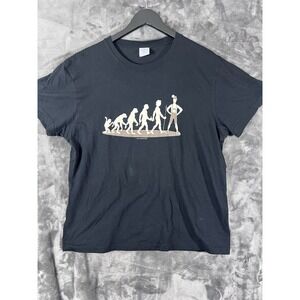 Stedman Classics Large Black T Shirt Bavarian Evolution Graphic Tee